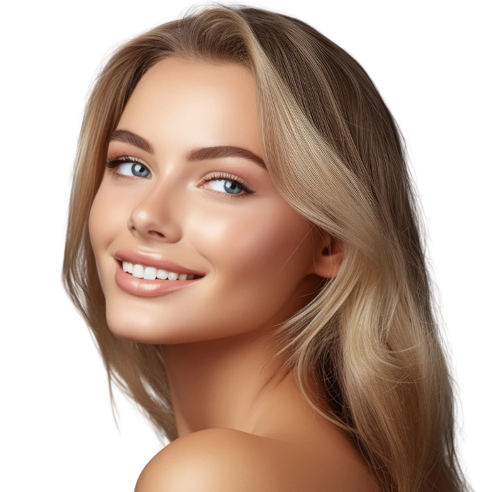 Radiant complexion showcasing the client experience delivered through aesthetics software