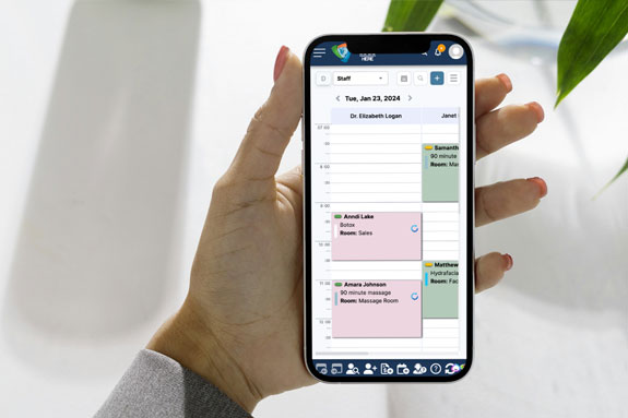 AestheticsPro software on smartphone