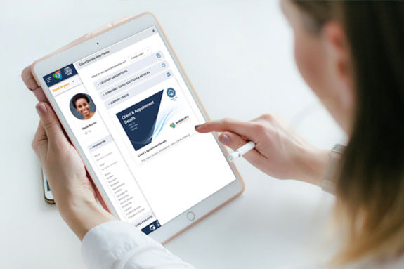AestheticsPro software on tablet