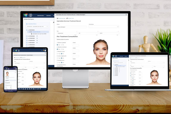AestheticsPro software on multiple devices