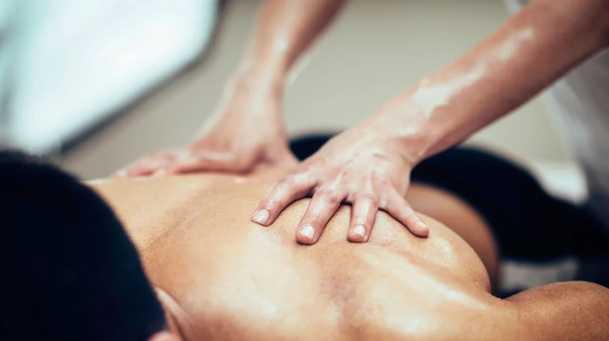 A person getting a massage