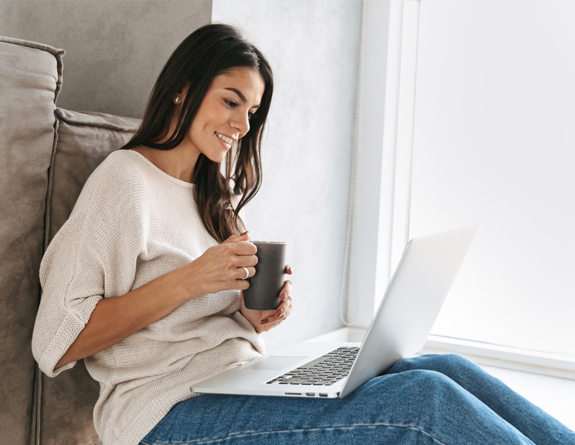 Medspa client using telemedicine to meet with provider.