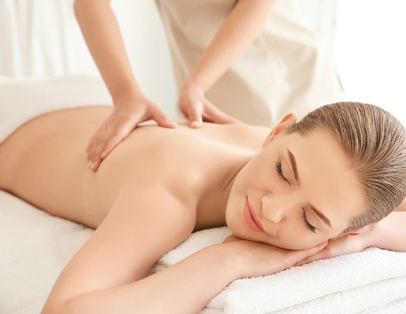 Med Spa Client receiving a massage