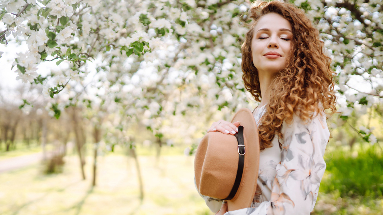 Client enjoying the spring air after her appointment booked with medical spa software