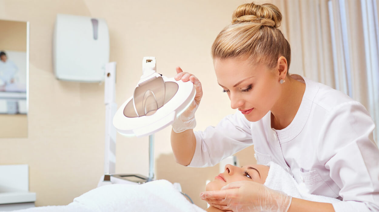 A Person receiving medical spa treatment