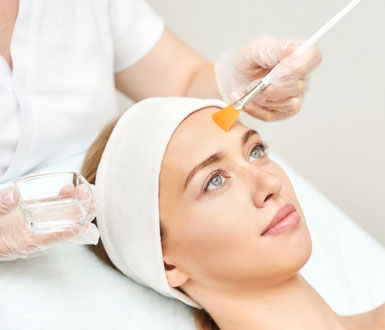 Medspa Client Receiving Chemical Peel Treatment