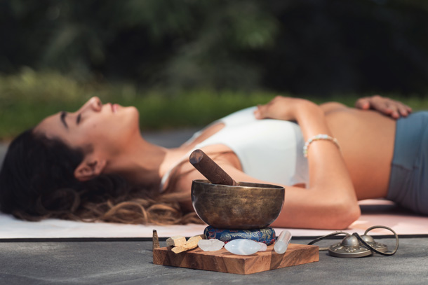 Client enjoying holistic wellness service