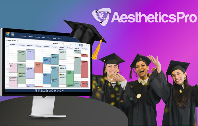 Graduates cheering for the best medical spa software