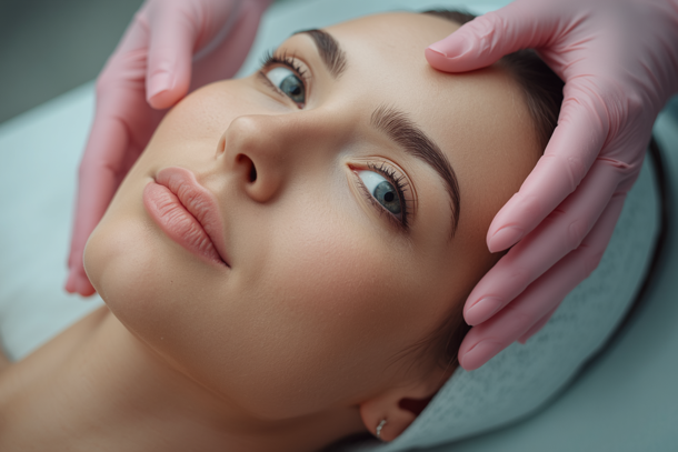 Med spa client relaxed and confident as her provider prepares for a Botox treatment, reflecting the trust built through a well-managed client experience