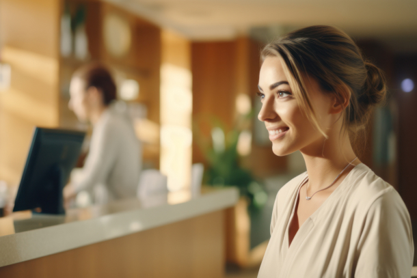 Medspa client checking in through a medical spa software system