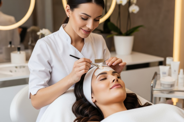 Happy med spa client experiencing personalized service booked through seamless digital booking with medical spa software