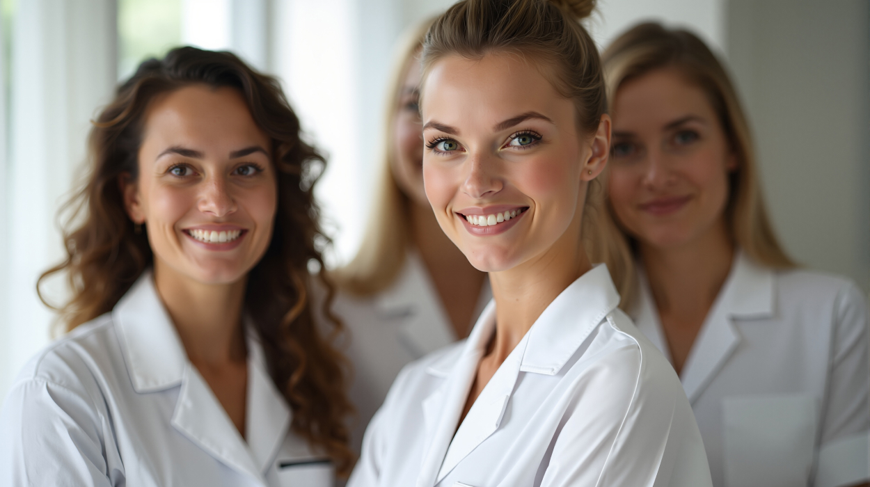 Med spa team meeting discussing staff retention strategies and using the best medical spa software