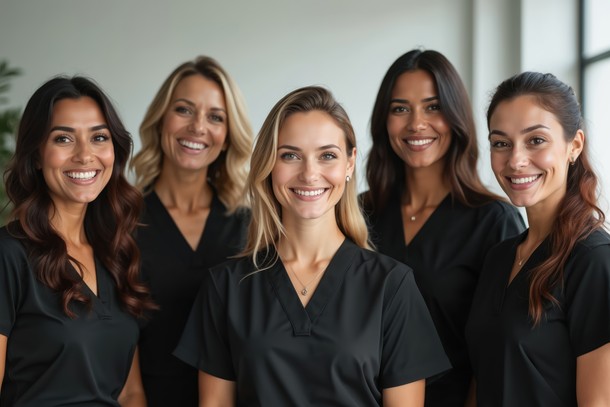 Med spa team members using practice management software tailored to estheticians, providers, and front desk staff