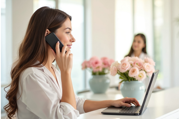 Med spa owner reviewing checklist of questions to ask when evaluating medical spa software options