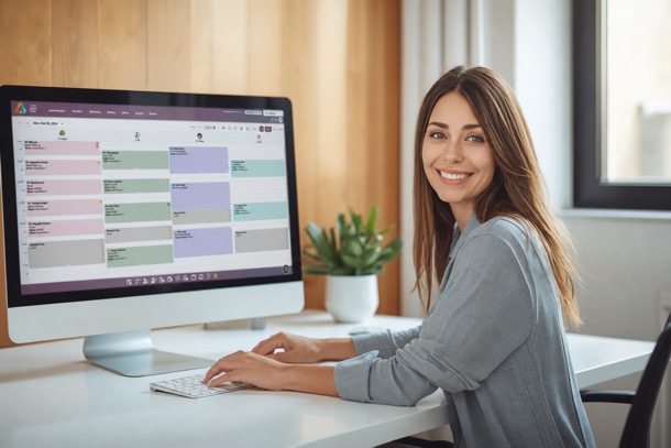 Med spa owner evaluating spa management software built specifically for aesthetic practices