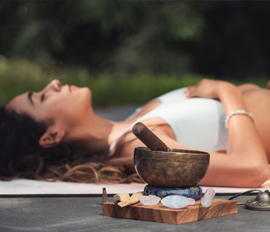 Client enjoying holistic wellness service