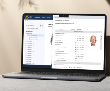 HIPAA-compliant med spa software showing secure patient records
