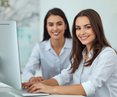 Med spa front desk team managing appointments with medical spa software