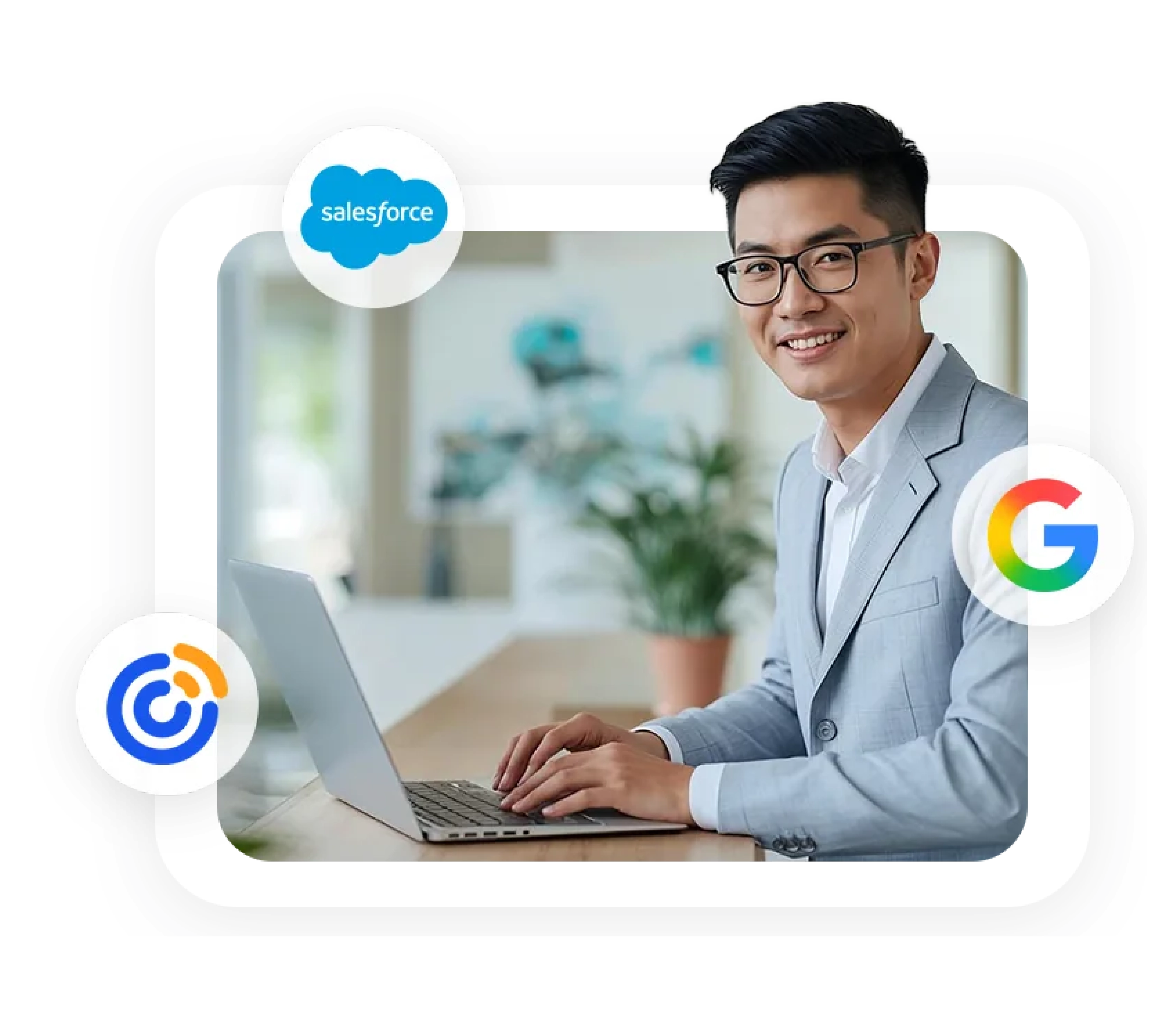 Salesforce and Google integrations connected to medspa software